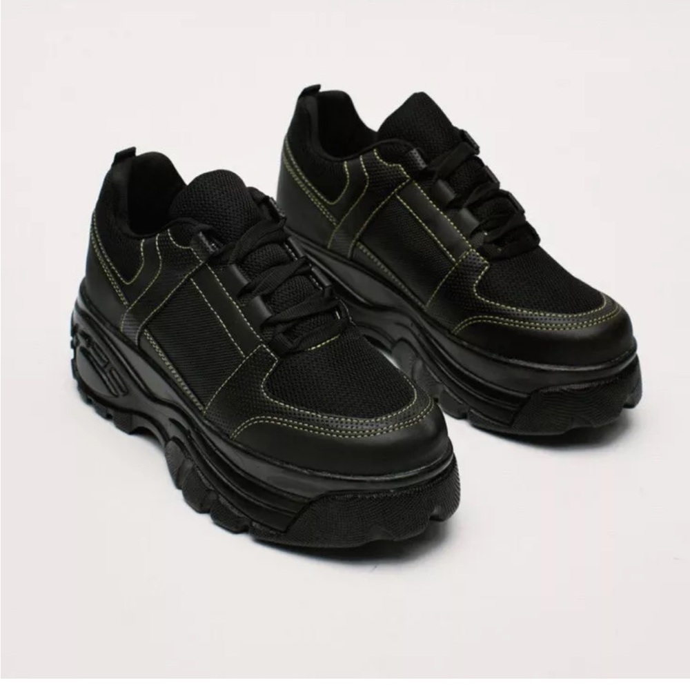 NWT nastygal platform contrast chunky trainers UK5US7 /38black